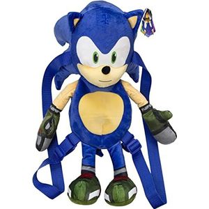 Sonic Prime - Pluche rugzak 30 cm - stripfiguren en videospelletjes - vanaf 8 jaar - Lansay