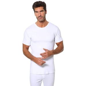 ABANDERADO - Thermisch T-shirt voor heren met korte mouwen en ronde hals, Wit.