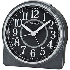 Seiko Plastic Alarm Clock Sweeping Second, zwart, wekker, zwart., Wekker