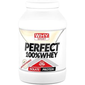 WHY SPORT PERFECT 100% WHEY Wei-eiwitten, geïsoleerd eiwitpoeder met essentiële aminozuren voor spiermassa, witte chocoladesmaak, 900 g