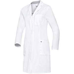BP Med Coats 1754-130-0021 medische blouse voor dames, lange mouwen, puur katoen, normale pasvorm, maat 50n, kleur: wit