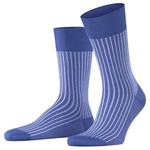 Falke oxford stripe heren sokken, blauw (linnen 6326)