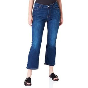 Springfield Kick Flare Jeans Duurzaam Wassen Dames Jeans, Medium Blauw