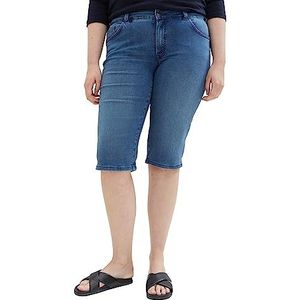 TOM TAILOR 1037262 Capri Jeans voor dames, grote maat, 10118 - Blauw versleten lichte steen denim