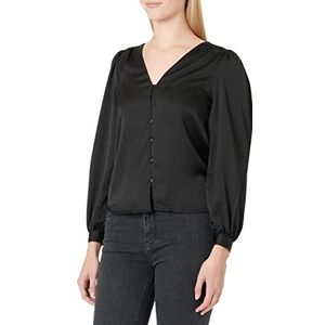 Vila Diverse Noos T-shirt V-hals L/S Blouse, Zwart, 46 Dames, Zwart, 44, zwart.