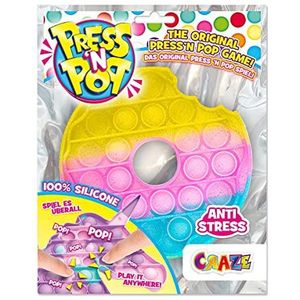 CRAZE Pop it Fidget 37096 Anti-stress donut-speelgoed, meerkleurig, voor jongens, meisjes en volwassenen, meerkleurig