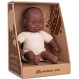 Miniland Dolls 31364 - Afrikaanse pop van 32 cm met zacht lichaam. Gepresenteerd in geschenkdoos.