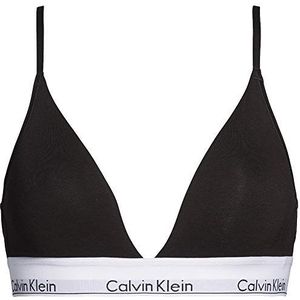Calvin Klein Brede driehoekige beha voor dames, zwart.