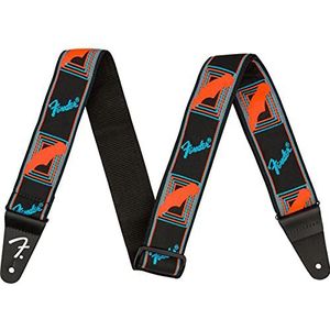 Fender® Monogram jarretelgordel neon blauw oranje, Blauw/Oranje