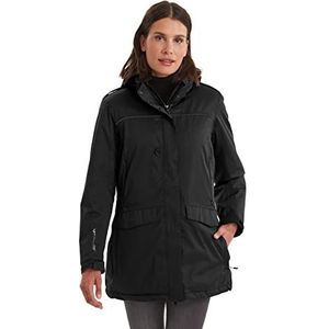 Killtec (KILAH) Dames functionele parka met afneembare ritssluiting capuchon voor hondenbezitters Ostfold WMN PRK B, zwart, 48, 35614-000