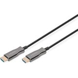 DIGITUS AOC HDMI-kabel 2.0b hybride glasvezel, 20 m, UltraHD-resolutie tot 21:9 4K 60Hz, HDCP 2.2, HDR, ARC - zwart