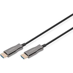 DIGITUS AOC HDMI-kabel 2.0b hybride glasvezel, 20 m, UltraHD-resolutie tot 21:9 4K 60Hz, HDCP 2.2, HDR, ARC - zwart