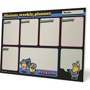 Minions Officiële Weekplanner A4 – Minions kalender – familiekalender – 54 afneembare pagina's – bureaukalender – kantoorplanner 2022 – Minions cadeaus – cadeaus voor vrienden