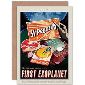 51 Pegasi b First Exoplanet NASA Space Tours Reizen Verzegelde Groeting Card Plus Envelop Blank Indoor Plaats Reizen