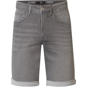 Petrol Industries Jackson Jogg - Denim Shorts Slim Fit Korte Overall Heren, Lichtgrijs