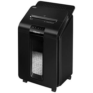 Fellowes Automatische papiervernietiger, AutoMax 100 m, micro-cut, kruissnede, 10 vellen, opvangbak 23 l, thuis en op kantoor, Silent Shred-technologie, DIN P4