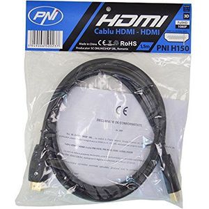 PNI High Speed HDMI-kabel H150 1,4 V Ethernet Plug verguld 1,5 m