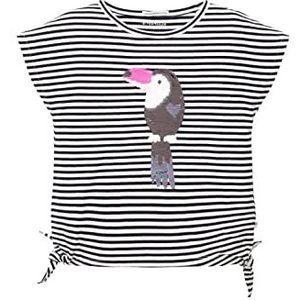 TOM TAILOR T- Shirt pour Enfants Fille, 29693 - Whisper White Navy Stripe, 92-98