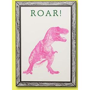 GOODNIGHT LIGHT Dinosaurus poster roze A3 21x29 gedrukt op 250g papier muurschildering poster muurschildering ingelijste bladeren woonkamer decoratie poster deco poster