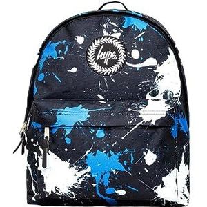 Hype Rugzak – Herfst Winter 2018 rugzakken – Schooltas – vele nieuwe kleuren & designs AW-2018 collectie – Kies je favoriete, Splatter Zwart Wit Blauw, Taille unique