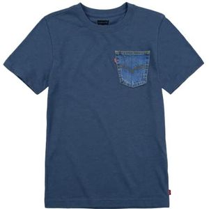 Levi's Grafisch T-shirt Lvb Ss 91c856 SS T-shirt voor jongens, Marineblauw