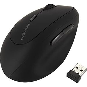 Rexel Kensington K79810WW Draadloze muis, Ergo Pro Fit voor linkshandigen – 6 controletoetsen, USB-connectiviteit – zwart