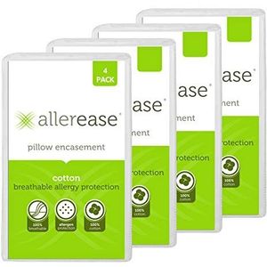 Aller-Ease AllerEase Kussenbescherming, katoen, wit, 4 stuks