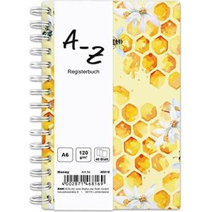 RNK 46816 Notitieboek met tabblad A-Z ""Honey"" DIN A6, 48 vellen, 120 g/m²