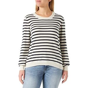 Part Two GertiePW PU Relaxed Fit Long Sleeve Trui, Stripe, Navy, S Women's, Stripe, Navy, S, strepen, marineblauw