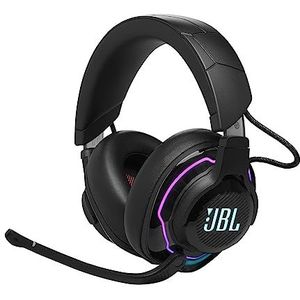JBL Quantum 910 Draadloze gaming-headset met actieve ruisonderdrukking en bluetooth, batterij die tijdens het gebruik wordt opgeladen en micro-staaf, in zwart