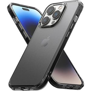 Ringke Fusion Beschermhoes compatibel met iPhone 14 Pro Max, krasbestendig, anti-vingerafdruk, transparant, voor iPhone 14 Pro Max 6,7 inch (2022), mat rookzwart