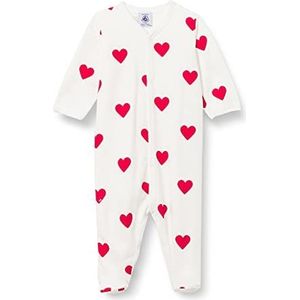 Petit Bateau A00bt Slaap, Baby Meisje (1 stuk), Marshmallow / Terkuit Rood