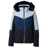 Killtec Ksw 250 Wmn Ski Qltd Jckt gewatteerde jas met afneembare capuchon en sneeuwvanger, Lichtblauw