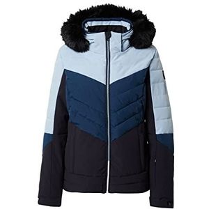 Killtec Ksw 250 Wmn Ski Qltd Jckt gewatteerde jas met afneembare capuchon en sneeuwvanger, Lichtblauw