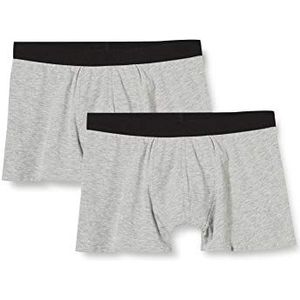 Build Your Brand Boxershorts voor heren, set van 2 stuks, vele kleuren, maten S tot 5XL, grijs.