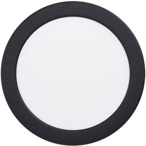 EGLO Fueva 6 led-inbouwspot, inbouwlamp, inbouwlamp voor badkamer, kunststof zwart en wit, warmwit licht, IP44, diameter 16,6 cm