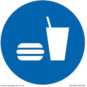 S85 S85 Panneau « Eat and Drink » 85 x 85 mm
