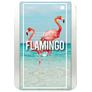 Gift Republic Geschenkdoos met opschrift ""Adopt a Flamingo"" - gepersonaliseerde geschenkdoos met grappige weetjes