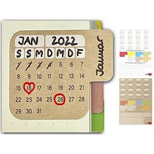 codiarts. Indexstickers voor Bullet Journal, stickers voor agenda's, tabbladen, dagboek, accessoires, school, dagboek, kantoor, scrapbook, washi journaling-accessoires