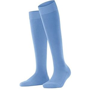 FALKE ClimaWool lange sokken voor dames, merinowol, lyocell, duurzaam, grijs, zwart, meer kleuren, elegant, lang, thermoregulerend, ademend, effen, voor zomer of winter, 1 paar, Blauw (Arcticblue