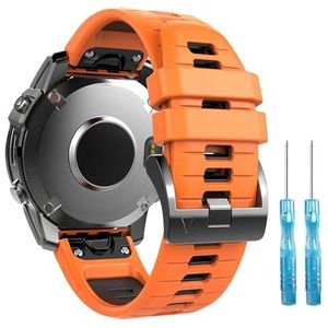 TiMOVO 22 mm sportarmband, compatibel met Garmin Fenix 7/7 Pro/6/6 Pro/5/5 Plus/Sapphire/7 Solar, zachte siliconen horlogeband met snelsluiting, voor Garmin Forerunner