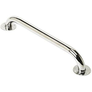 Homecraft Ringwood Grab Rail, Steel Safety Support Rail, Home Assist Handle for Bathtub, Shower, and Steps, Indoor/Outdoor Use, Easy Grip, Chrome Finish, 457mm (Eligible for VAT relief in the UK)