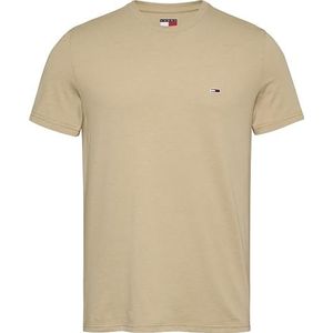 Tommy Jeans Tjm Xslim Jaspe HTR Tee Ext Dm0dm20363 T-shirt S/S heren, Beige (Relic Tan Heather), XS