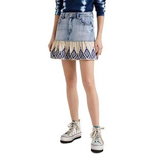 Desigual fal_bestal damesrok, Blauw