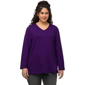 Ulla Popken Basic T-shirt met lange mouwen Dames T-shirt met lange mouwen, Diep Paars
