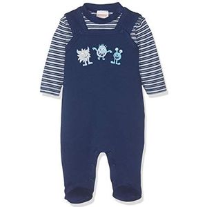 Schnizler Bébé fille Strampler-set Interlock 2-teilig Kleine Monster Grenouill re, Bleu (Marine 11), 3 mois EU