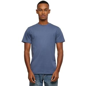 Build Your Brand Heren T-shirt met ronde hals, basic top voor heren, verkrijgbaar in vele kleuren, maten XS tot 5XL, Vintage blauw.