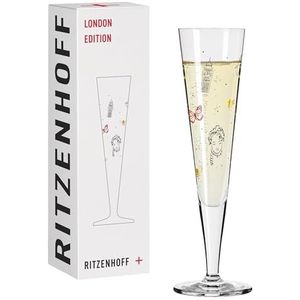 RITZENHOFF 1072006 Champagnefluit 200 ml - London Edition - Champus fluit meerkleurig design - Made in Germany