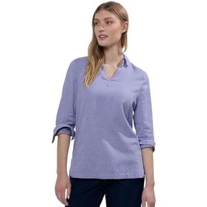 Cecil B344554 Lange Chambray-blouse voor dames, Tranquil Blue Melange