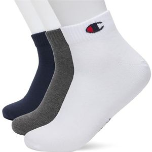 Champion Core Socks 3pp Quarter sokken, uniseks, blauw (marineblauw)